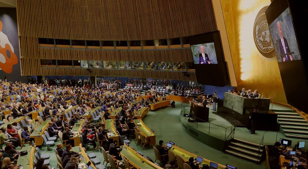 77. forum Organizacji Narodów Zjednoczonych. "Świat jednoznacznie potępia groźby Putina"