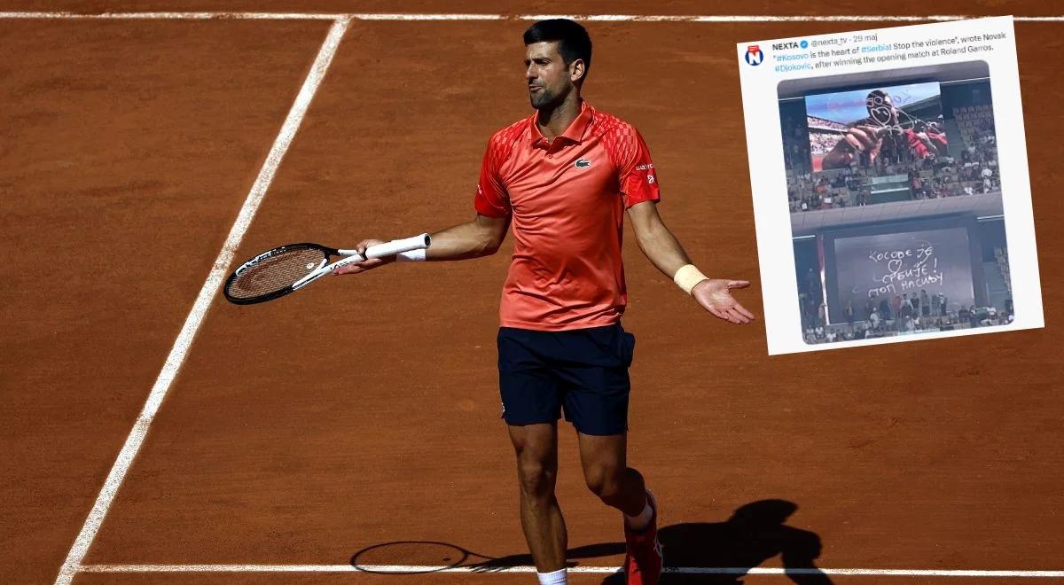 Roland Garros: Novak Djoković wezwał do zaprzestania przemocy w Kosowie. Interweniowała francuska minister