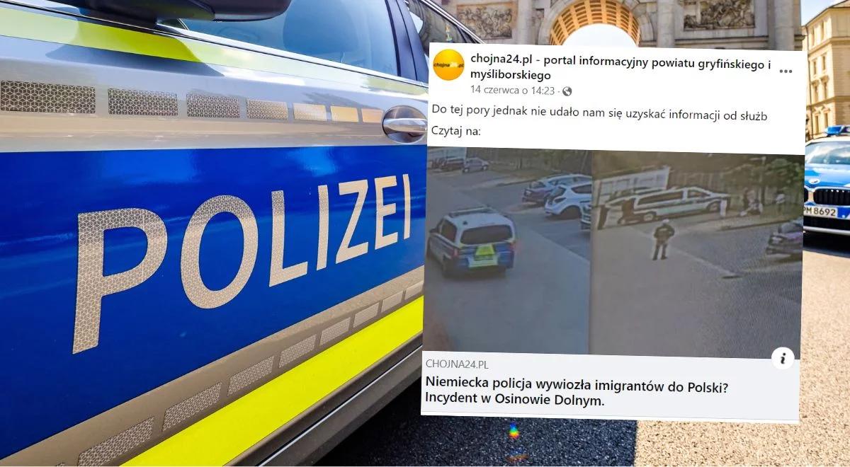 Niemiecka policja przywiozła migrantów do Polski? Jest ruch SG