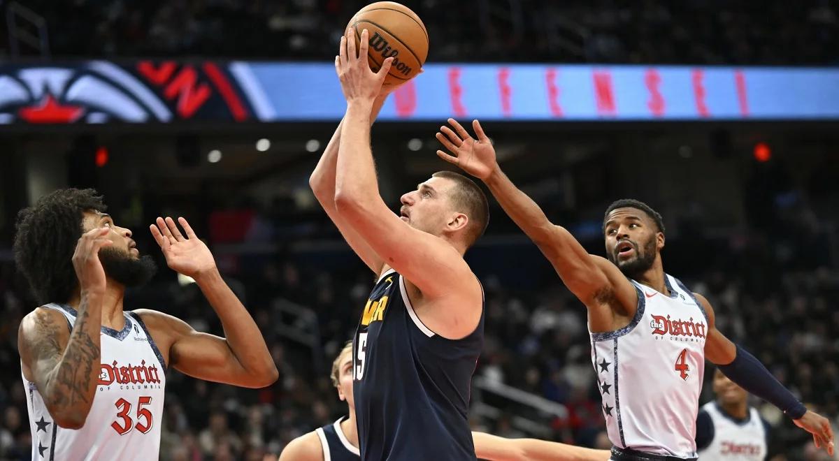 NBA. Koniec fatalnej serii Wizards. Nuggets nie pomogło 56 punktów Jokicia