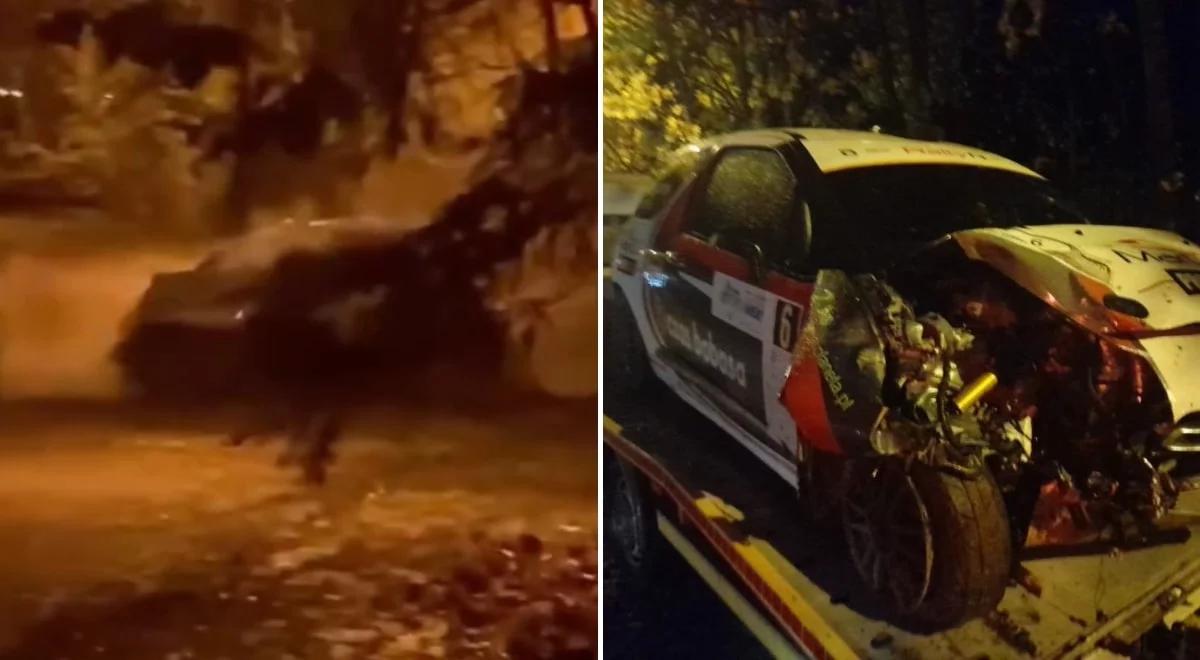 Groźny wypadek na trasie Rajdu Wisły. Lądował śmigłowiec LPR