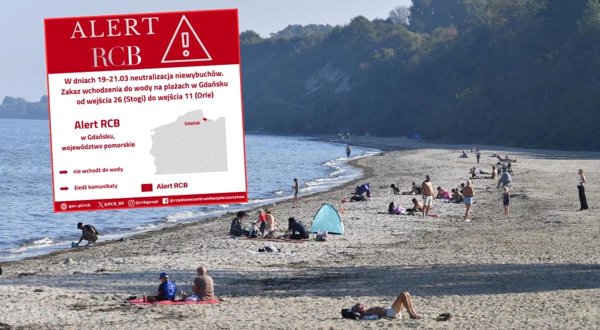 Detonacje na plażach. Ważny alert RCB