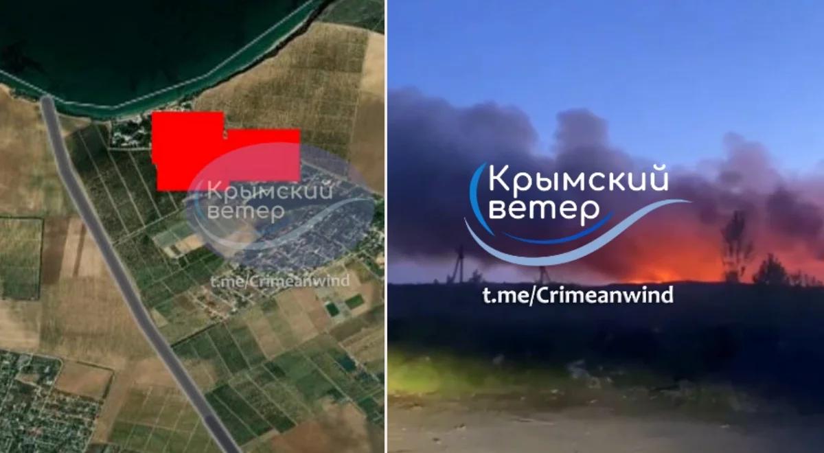 Atak dronów na Krym. Wybuchy, wielki pożar przy lotnisku