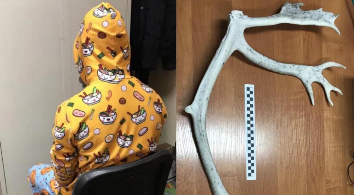 Kraków: chodził po ulicy w piżamie, palił marihuanę z poroża renifera