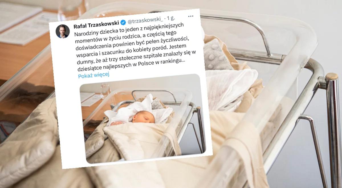 "Rodzić po ludzku". Trzy warszawskie szpitale w dziesiątce najlepszych placówek