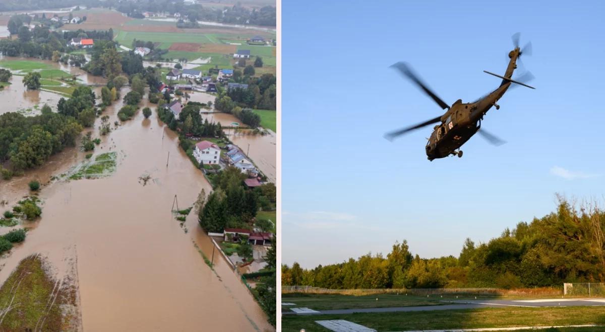 Black Hawk z wciągarką do ewakuacji. Do akcji skierowano śmigłowce [RELACJA]