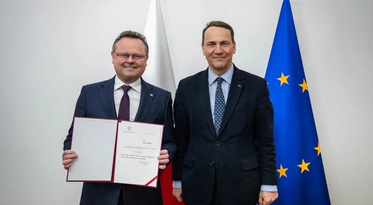 Andrzej Szejna wiceministrem spraw zagranicznych. Nominację wręczył mu Radosław Sikorski