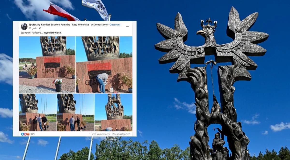 Dewastacja pomnika Rzezi Wołyńskiej. Szukają sprawców 