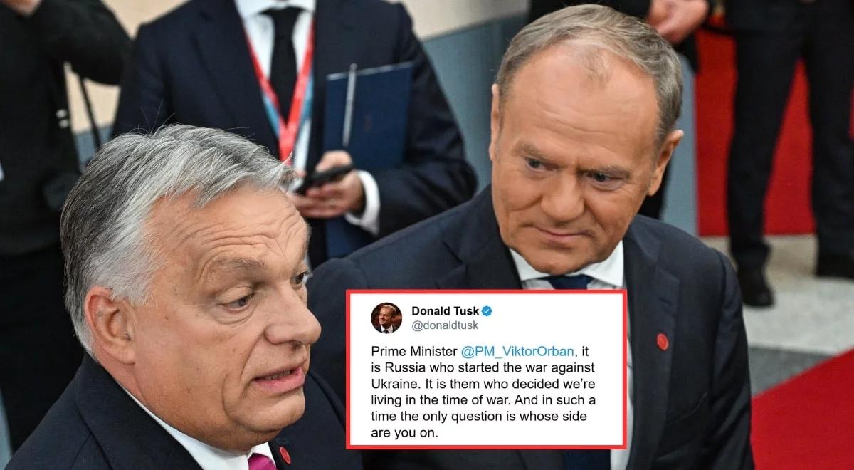 Tusk uderza w Orbana: po której stronie jesteś?