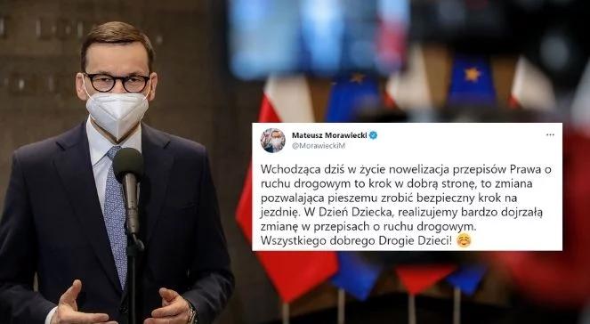 "Krok w dobrą stronę", "dojrzała zmiana". Premier o zmianach w przepisach ruchu drogowego