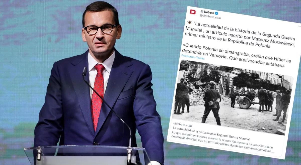 "Zostaliśmy zdradzeni przez sojuszników". Premier Morawiecki w hiszpańskich mediach o II wojnie światowej