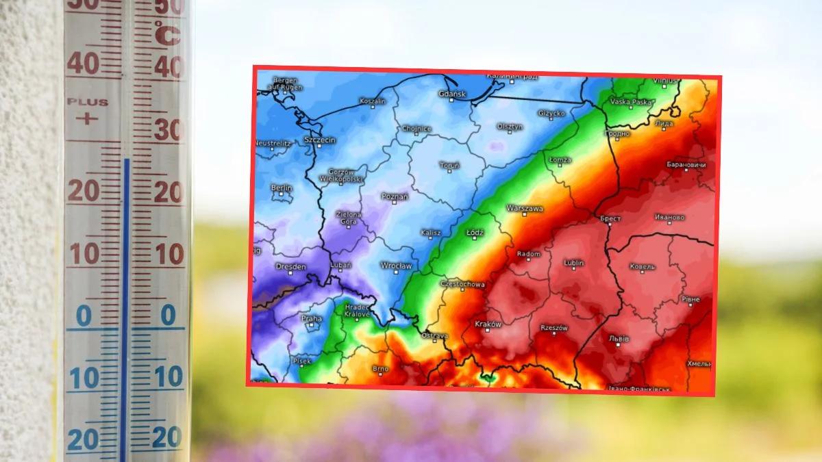 Pogoda. Polska podzielona na pół. Lato na południu, jesień na północy