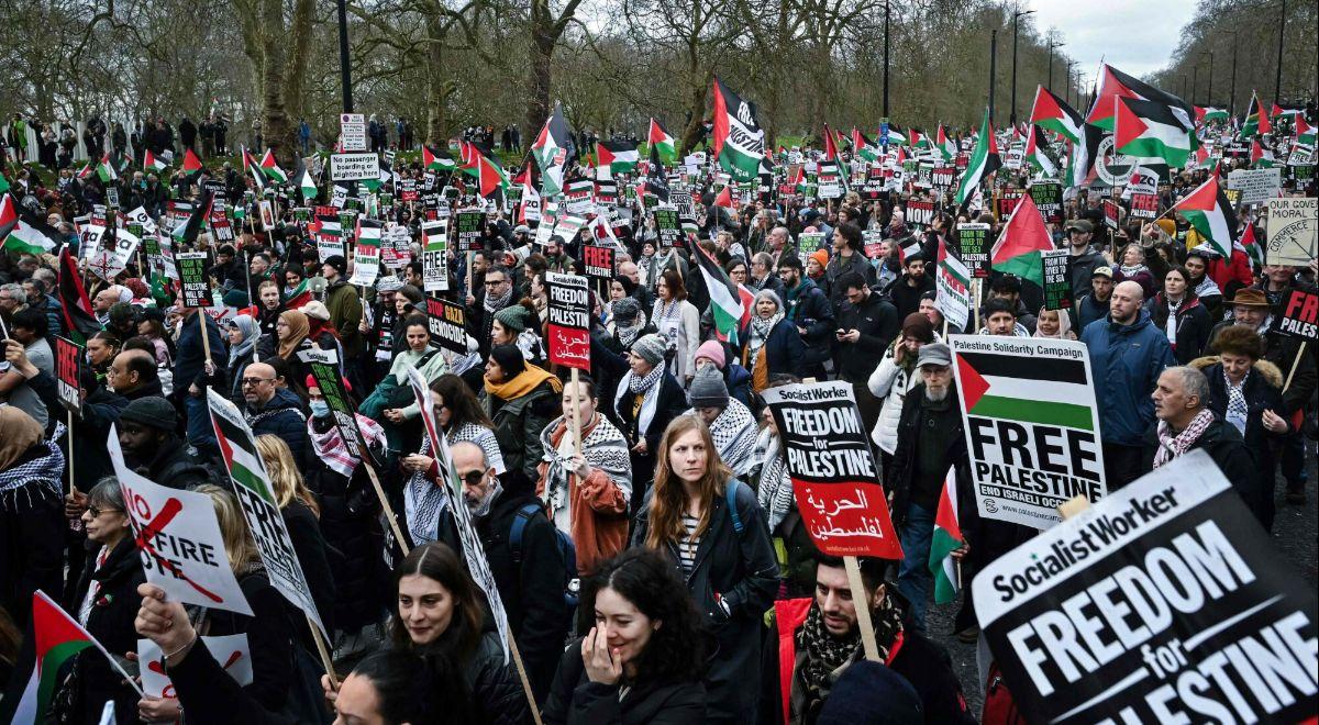 Propalestyński marsz w centrum Londynu. Wezwania do większej presji na Izrael