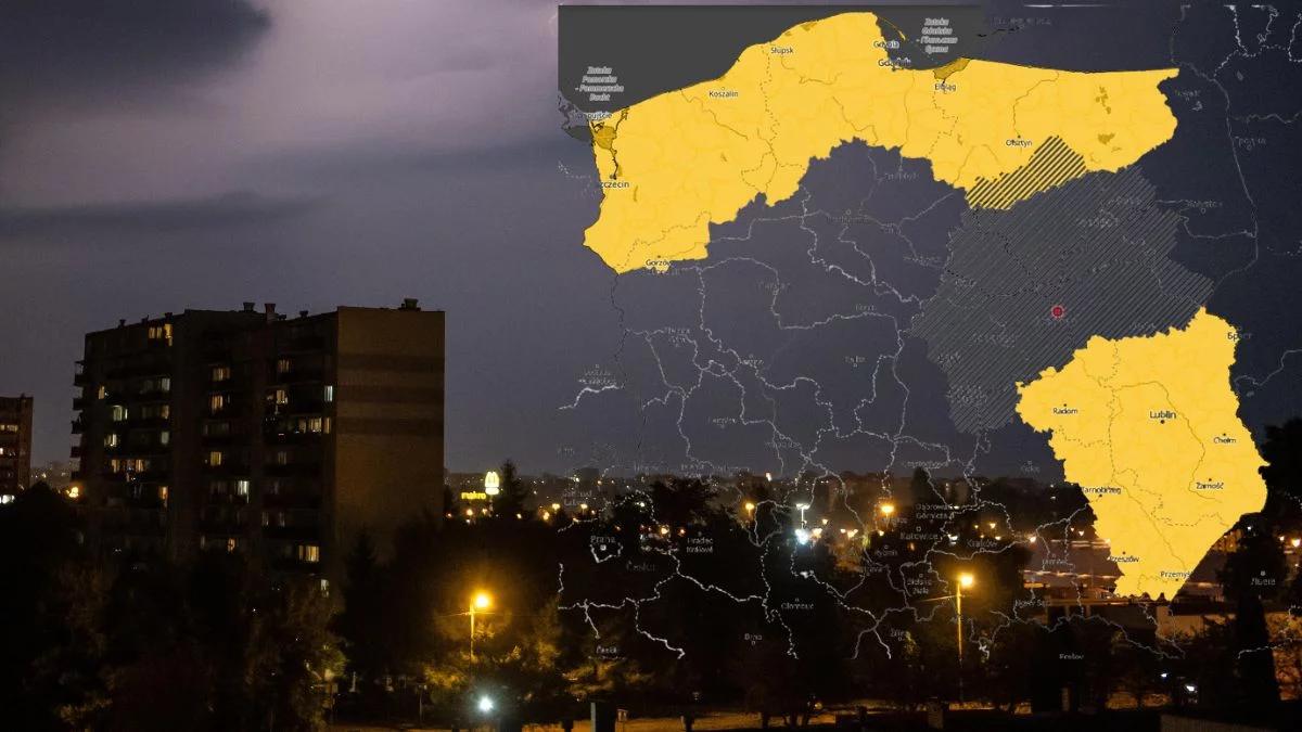 Nadchodzi noc z burzami i ulewą. Zagrożone trzy regiony