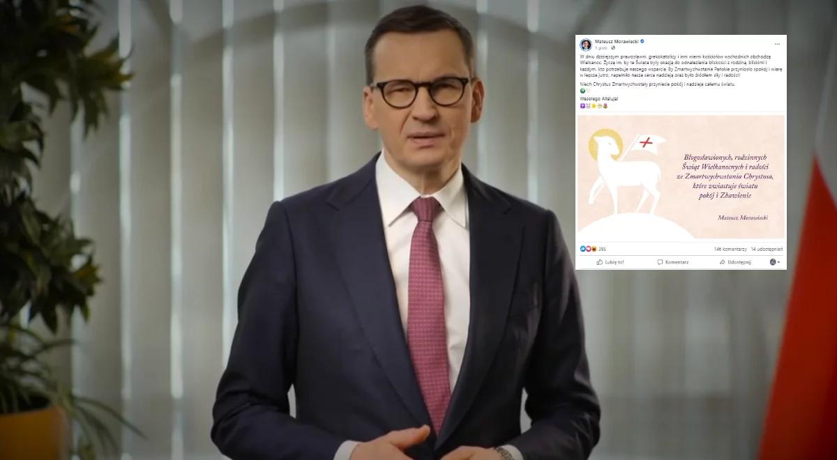 "Niech Chrystus Zmartwychwstały przyniesie pokój". Mateusz Morawiecki złożył życzenia wiernym kościołów wschodnich