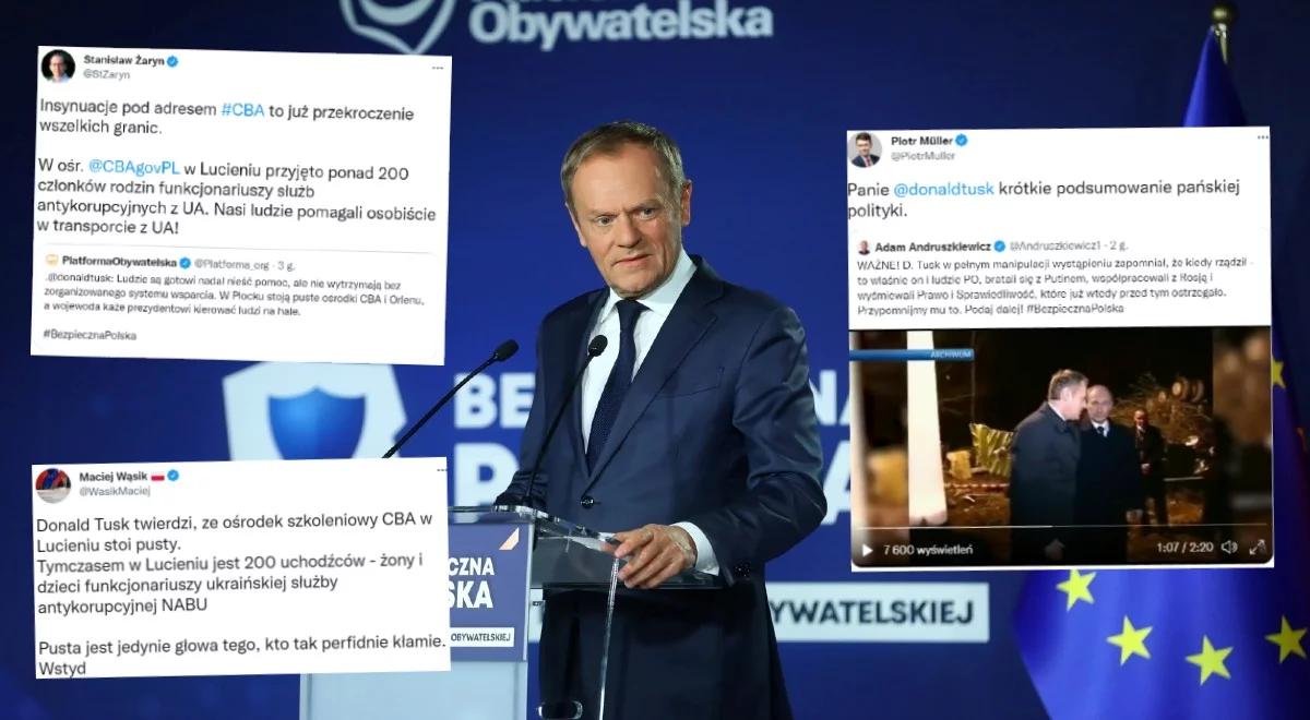 "Właśnie on i ludzie PO bratali się z Putinem". Politycy ostro komentują wystąpienie Tuska