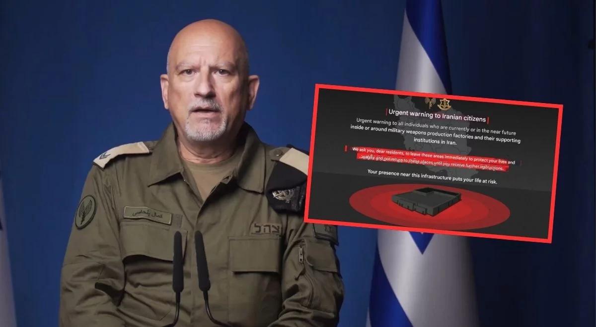 Izrael apeluje do Irańczyków. "My wybieramy ostrzeganie niewinnych ludzi"