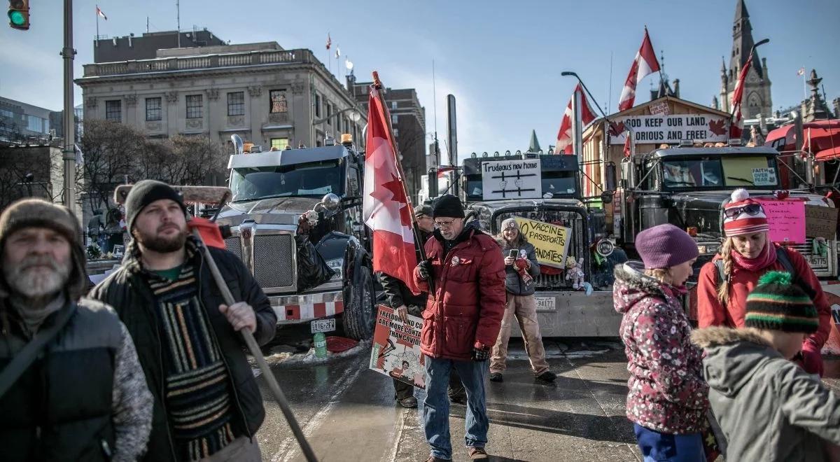 Protesty antycovidowe w Kanadzie. "Władze nie będą tolerować dalszej okupacji"