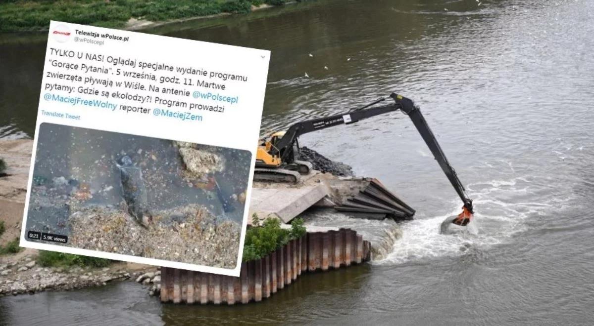 Na brzegu Wisły w rejonie awarii oczyszczalni znaleziono martwe szczury