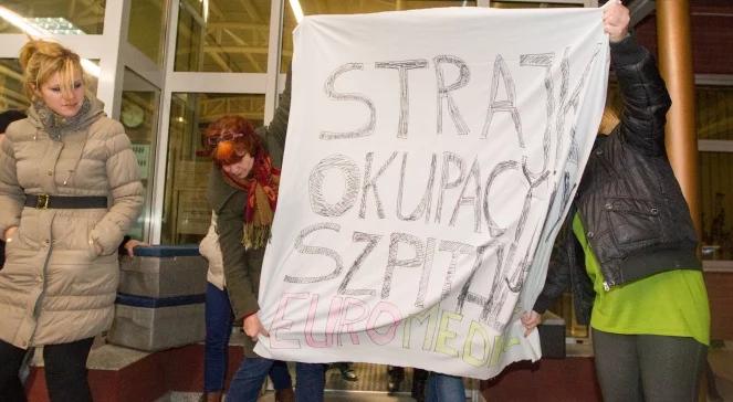 Protest w siedzibie śląskiego oddziału NFZ