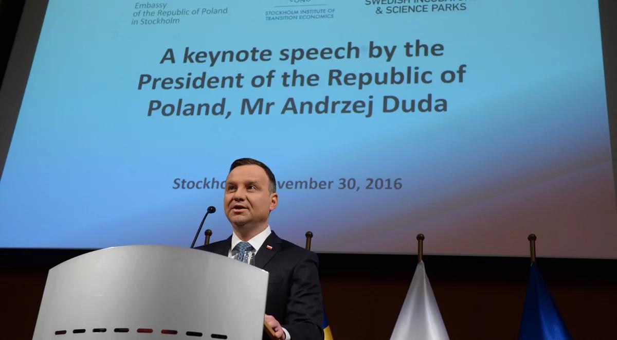 Prezydent RP w Szwecji: innowacyjność to połączenie wielkich umysłów, idei i inicjatywy
