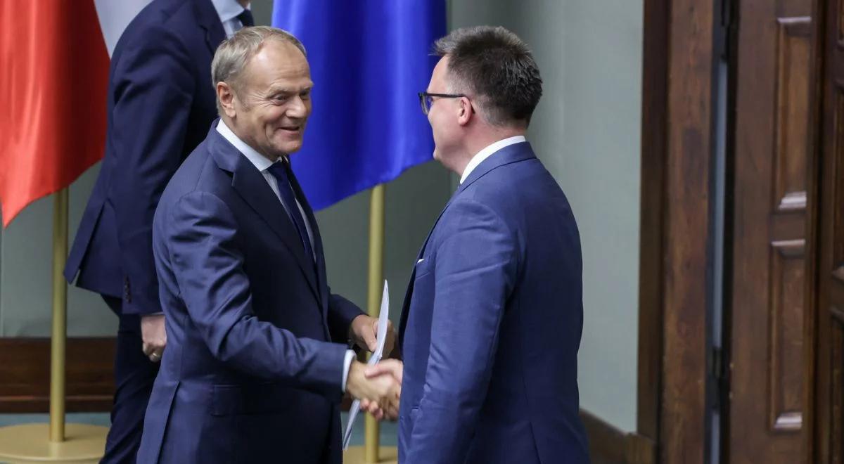 Tusk rozmawiał z Hołownią. "Rząd ma stabilną większość"