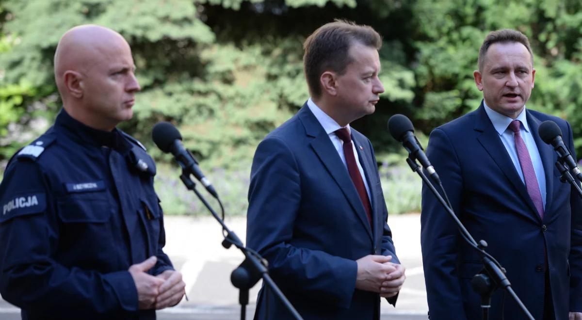 "Taka postawa buduje bezpieczeństwo". Mariusz Błaszczak chwali funkcjonariuszy policji 
