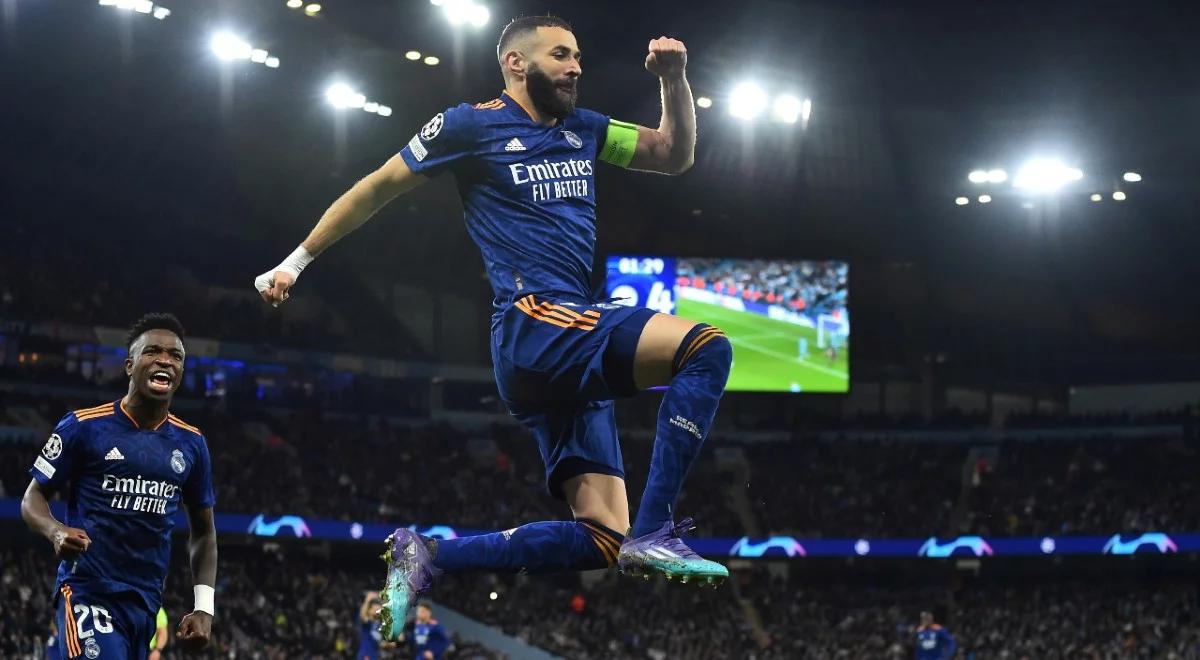 Manchester City - Real Madryt. Benzema z dubletem w Lidze Mistrzów, Lewandowski zdetronizowany
