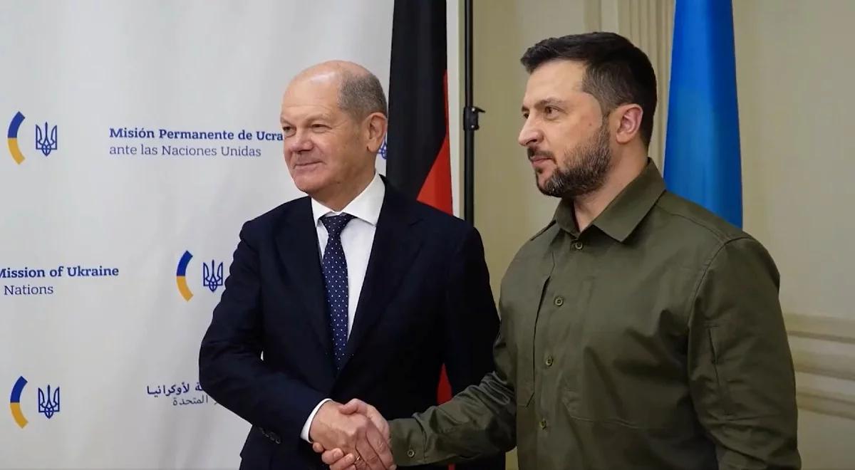 Zełenski spotkał się z Scholzem. Prezydent Ukrainy dziękuje Niemcom za pomoc wojskową