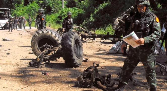 Eksplozja bomby w Tajlandii. Nie żyje 8 żołnierzy 