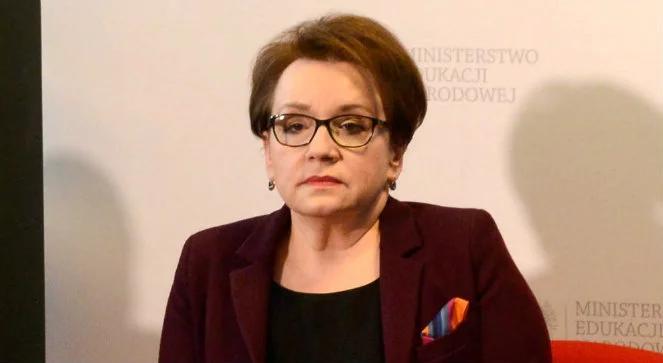 Anna Zalewska: chcę powołać zespół ds. zmian wynagradzania nauczycieli 