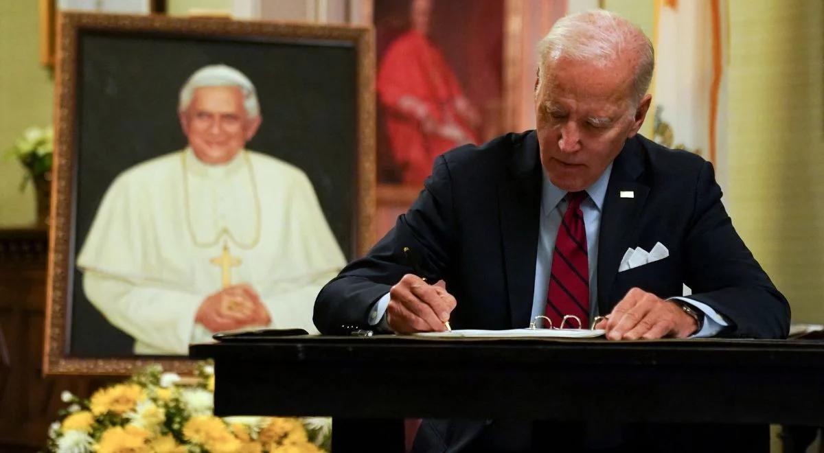 Joe Biden złożył hołd Benedyktowi XVI. "Zawsze będę cenił nasz wspólny czas w Watykanie"