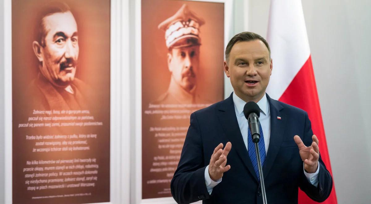 Prezydent Andrzej Duda w Ciechocinku o tworzył wystawę "Ojcowie Niepodległości"