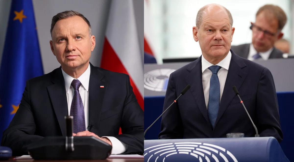 Prezydent Duda komentuje słowa kanclerza Niemiec. "Sprzeczne z interesami UE jako wspólnoty"