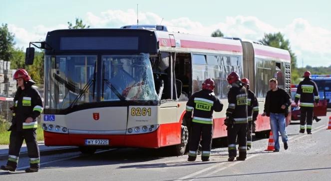 Wypadek autobusu w Gdańsku. Siedem osób rannych