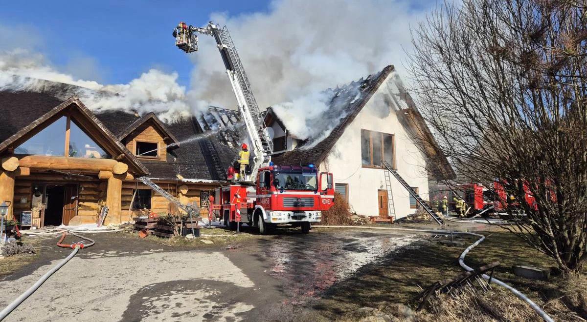 Pożar w Bieszczadach. Karczma Wilcza Jama stanęła w ogniu