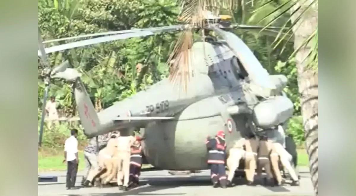 Osobliwy incydent w Indiach. Prezydencki helikopter ugrzązł w świeżym betonie
