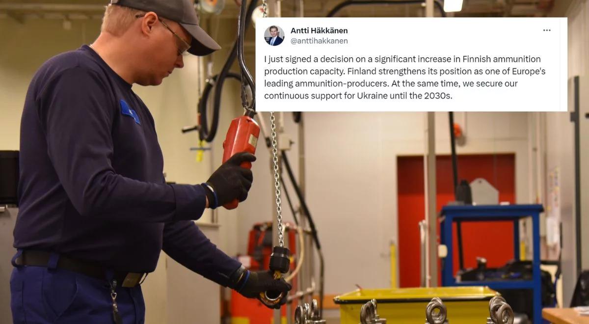 Finlandia podwoi produkcję amunicji. Minister: celem wzmocnienie zdolności obronnych kraju i Ukrainy