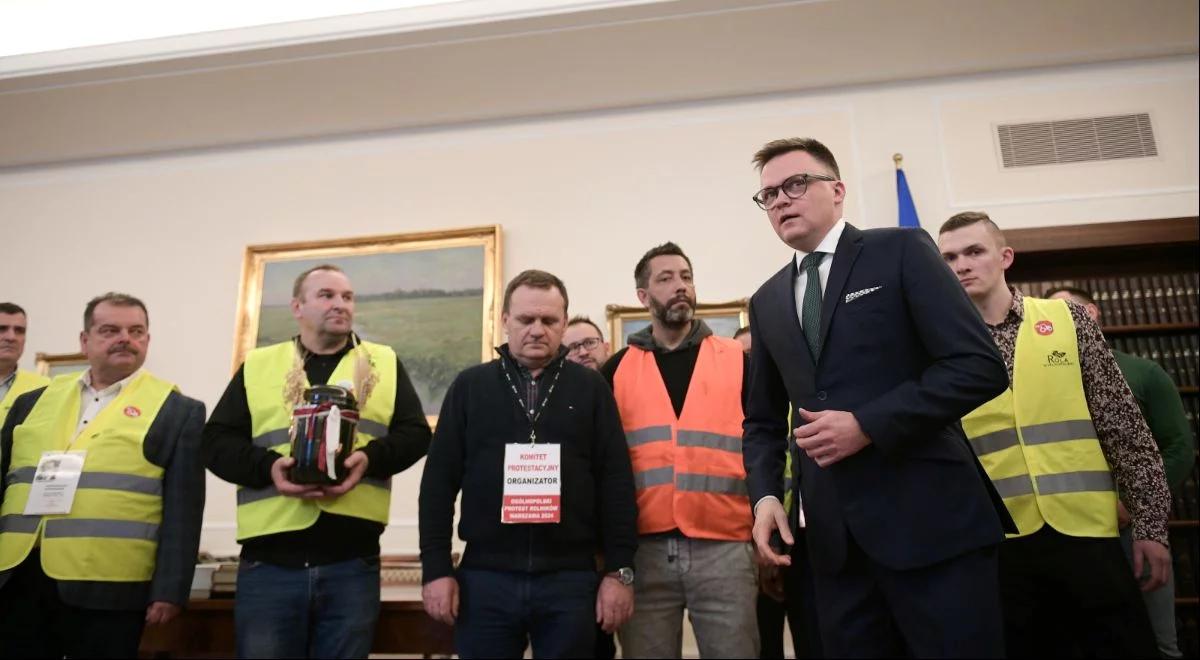 Protest rolników. Odbyło się spotkanie z Hołownią. "Liczymy na realne działania"