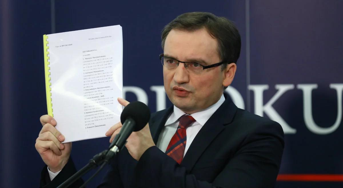 Zbigniew Ziobro: jest pierwszy akt oskarżenia ws. "dzikiej reprywatyzacji" w stolicy