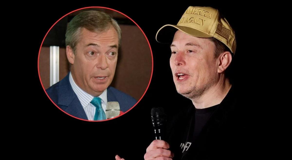 Musk miesza w brytyjskiej polityce. Wezwał Farage'a do rezygnacji