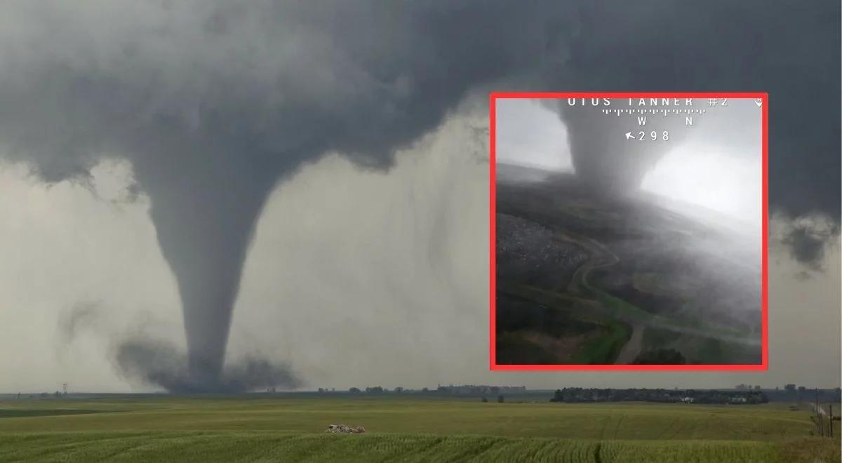 Tak wygląda tornado od środka. Zobacz nagranie z drona