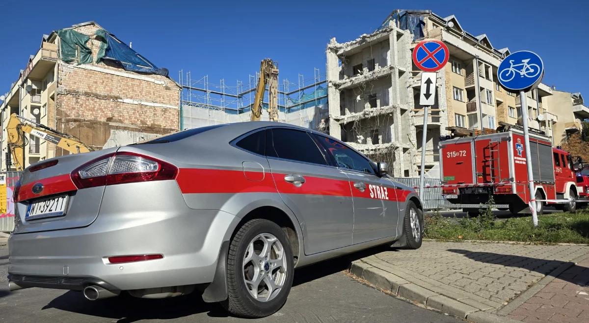 Ewakuacja bloku w Warszawie. Pękła ściana budynku