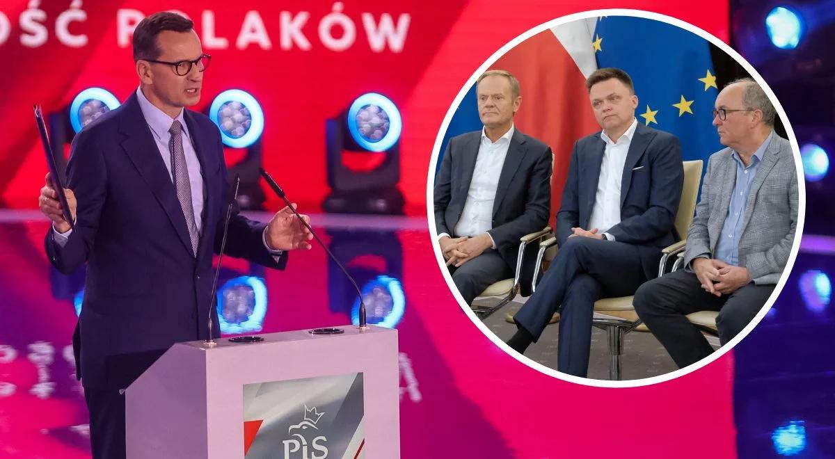 Premier Morawiecki: głos oddany na Hołownię czy Lewicę to głos oddany na Tuska