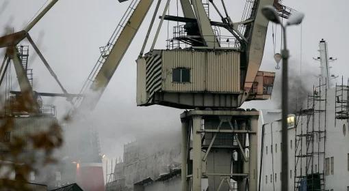 Gdańsk: pożar na pokładzie statku