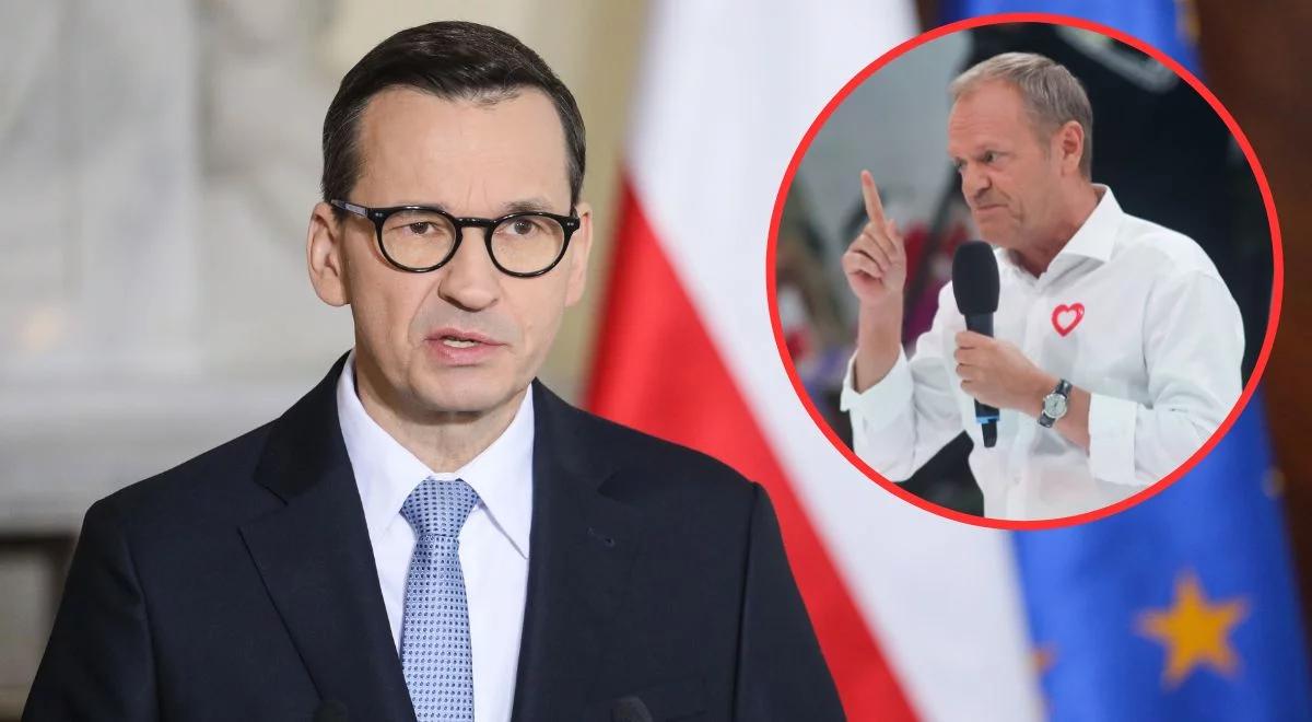 "Żałosna inscenizacja". Morawiecki: Tusk postanowił uderzyć w stabilność polskiej armii