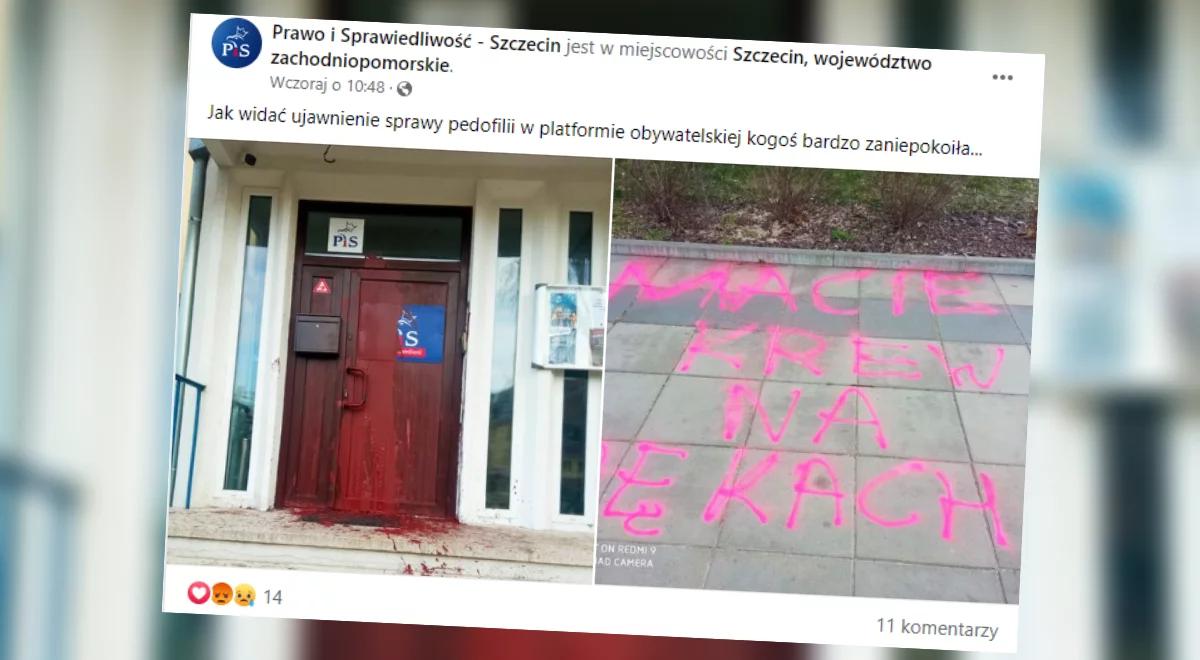 Dewastacja siedziby PiS w Szczecinie. Policja wszczęła postępowanie