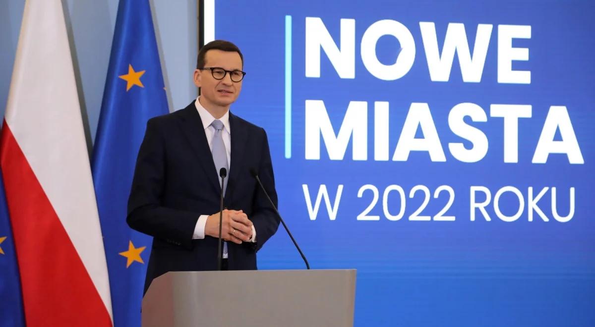 Nowe miasta w Polsce. Premier: rząd PiS nie zostawia mniejszych miejscowości samych sobie