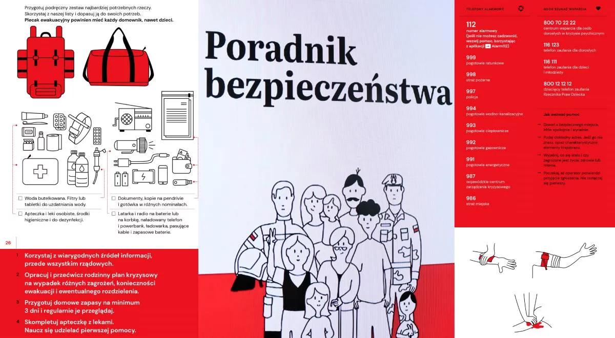 Polacy dostaną "Poradnik Bezpieczeństwa". Pokazujemy, co się w nim znajdzie