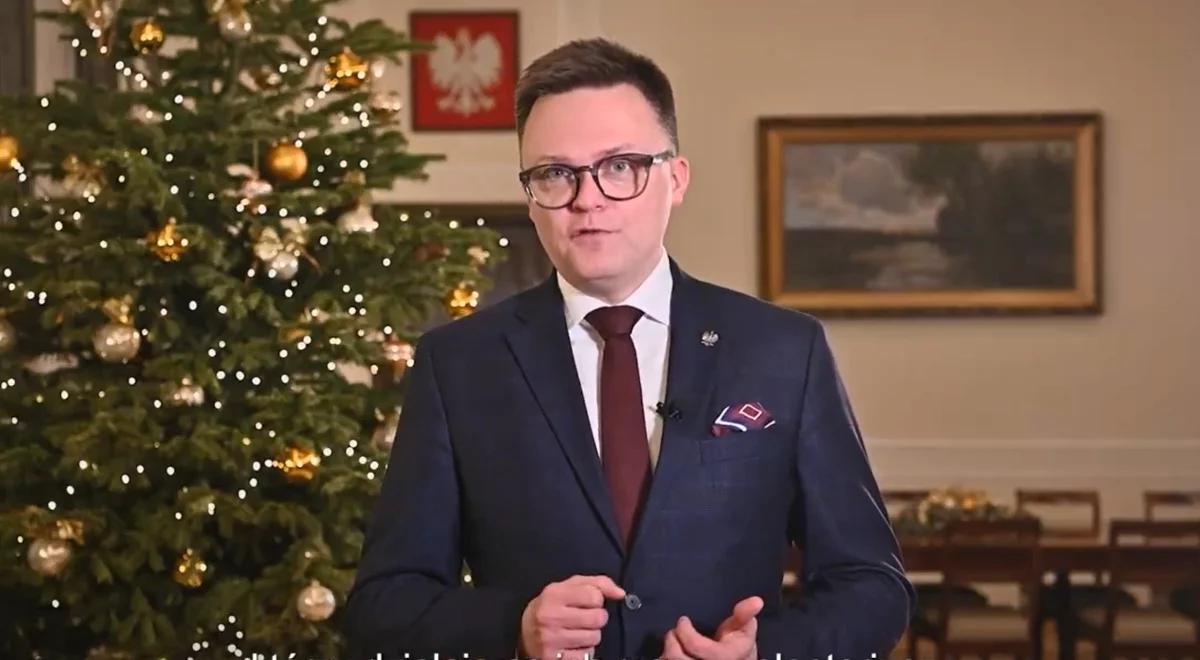 Marszałek Sejmu: chciałbym życzyć państwu takich świąt, w czasie których poczujecie się szanowani